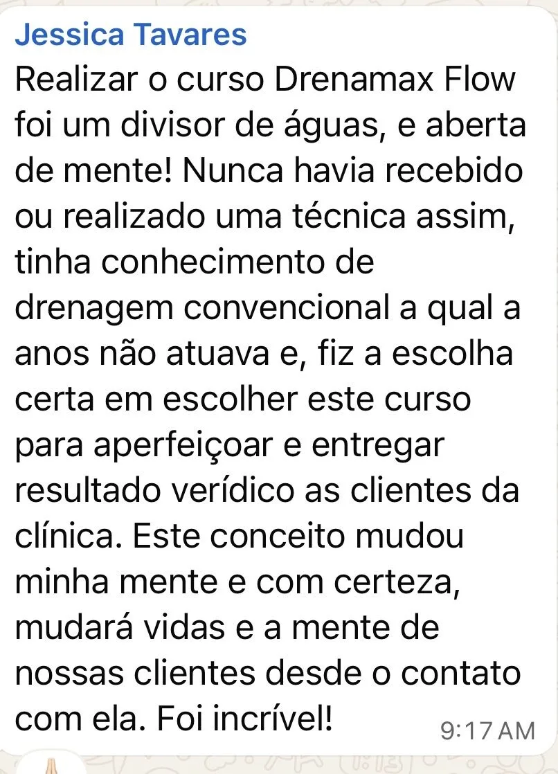 Depoimento de aluna
