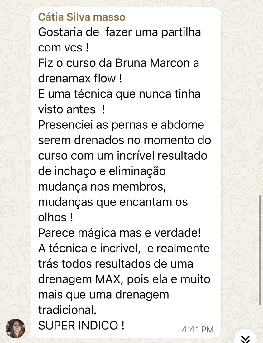 Depoimento de aluna