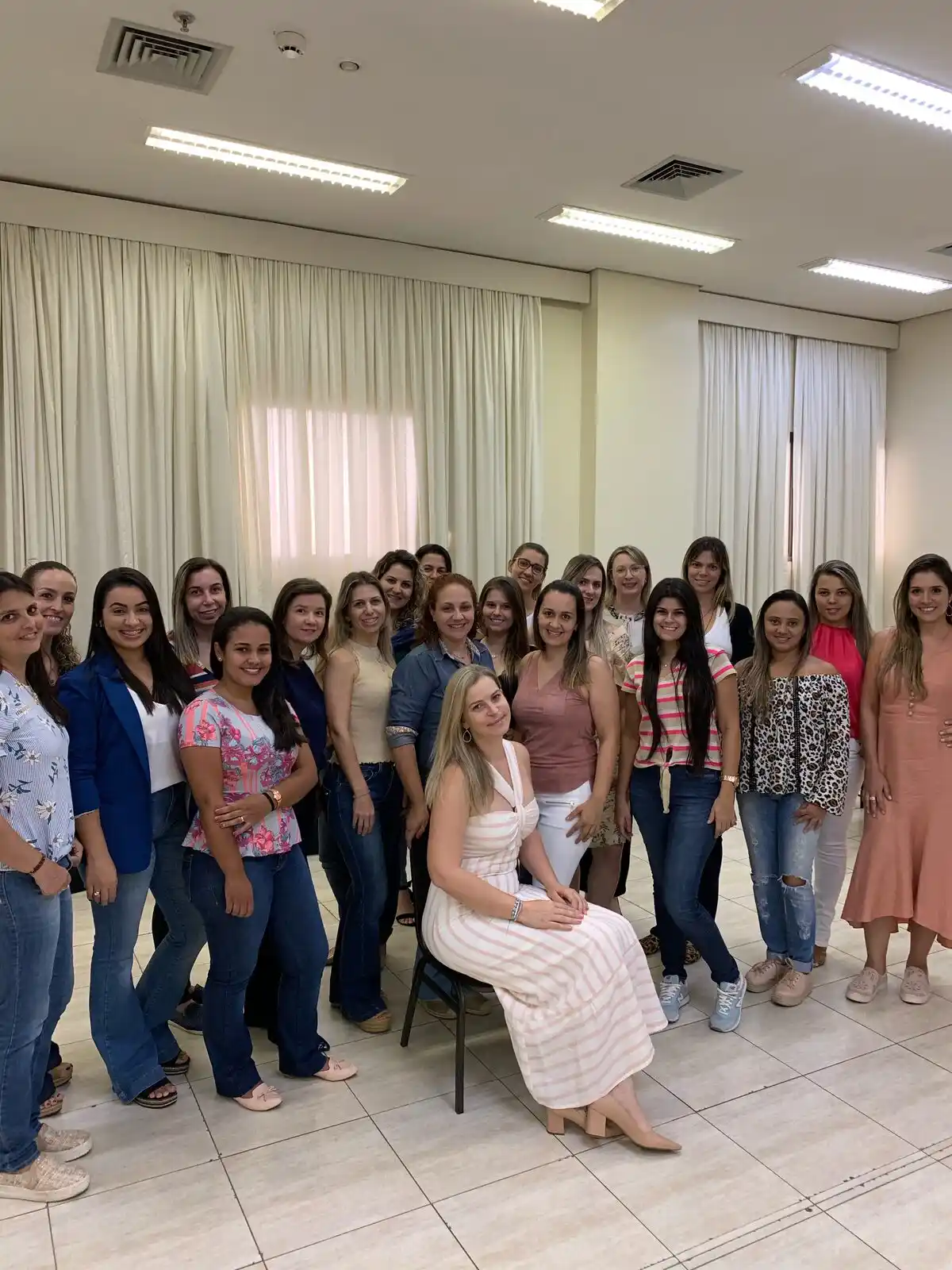 Bruna com a turma